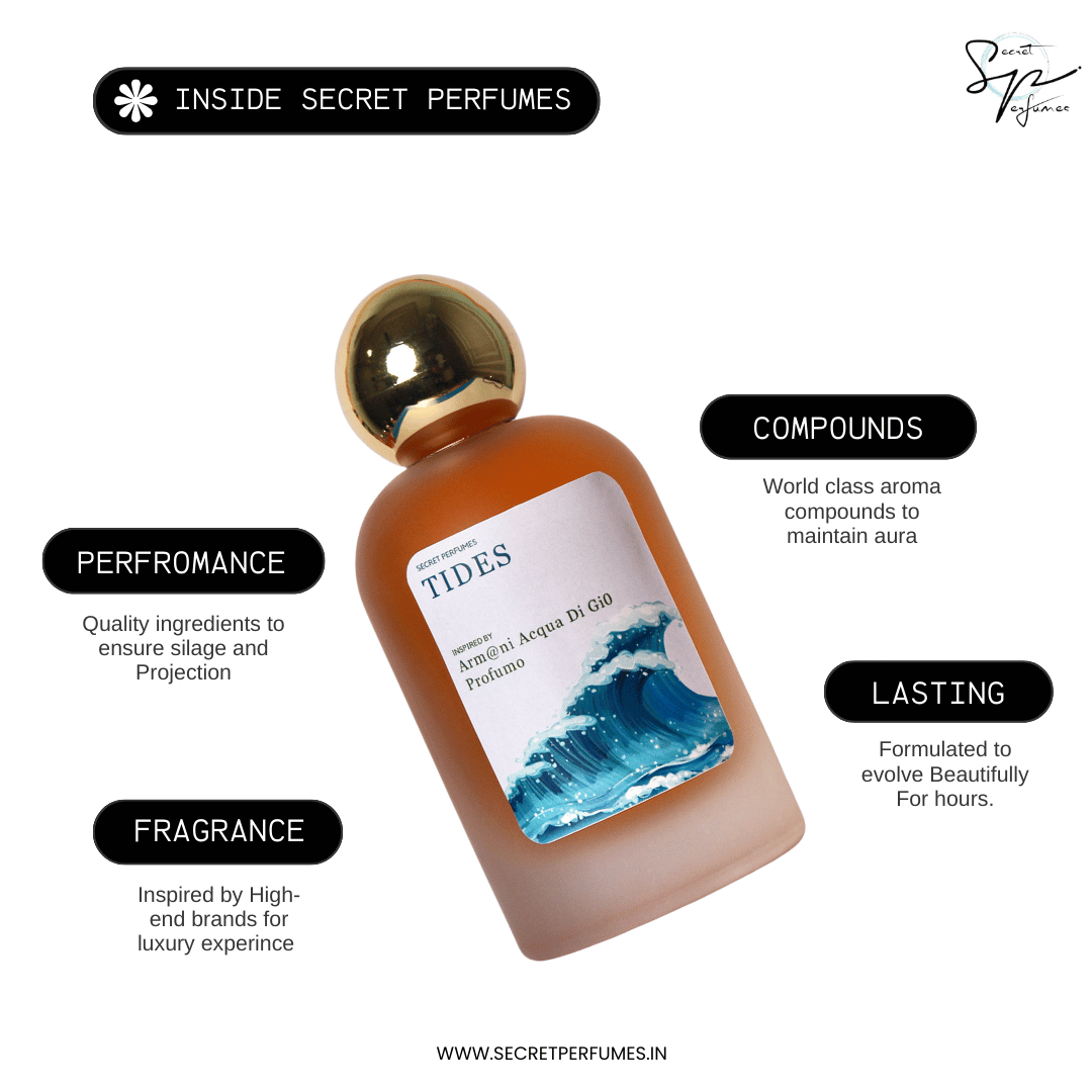 TIDES SECRET OF ARM@NI @CQUA DI GI0 PR0FUMO