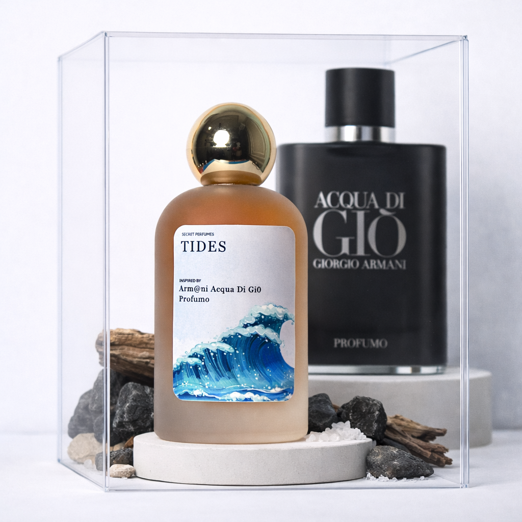 TIDES SECRET OF ARM@NI @CQUA DI GI0 PR0FUMO