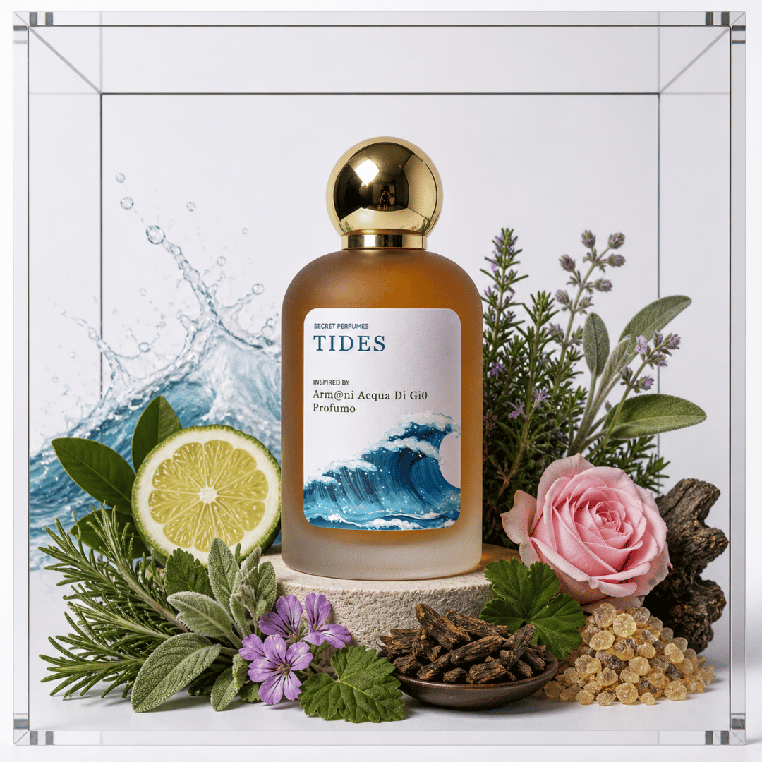 TIDES SECRET OF ARM@NI @CQUA DI GI0 PR0FUMO